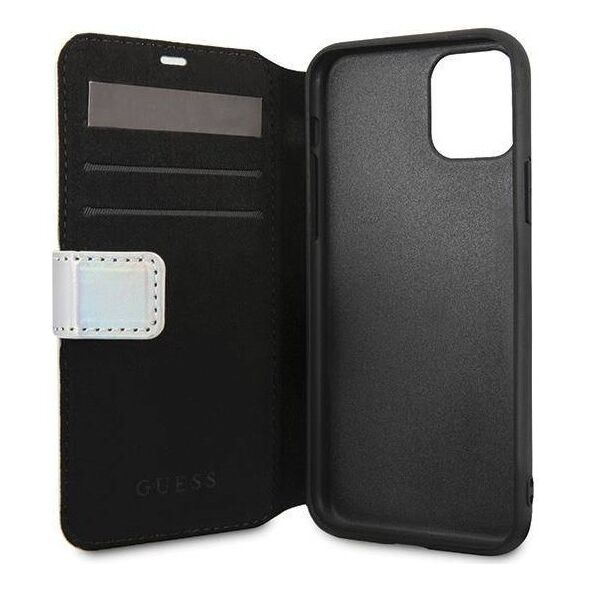 Original Case IPHONE 11 PRO Guess Book Iridescent (GUFLBKN58BLD) silver 3700740461549