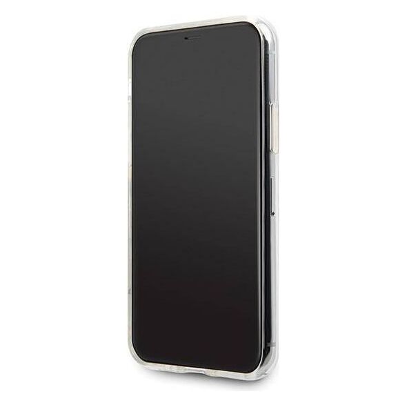 Original Case IPHONE 11 PRO Guess Hard Case Glitter Triangle (GUHCN58SGTLGO) gold 3700740461426