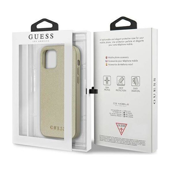 Original Case IPHONE 12 PRO MAX Guess Hardcase Iridescent (GUHCP12LIGLGO) gold 3700740481387