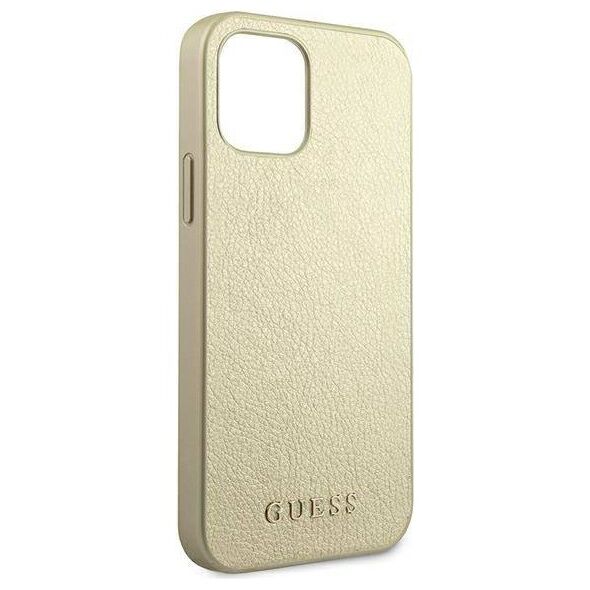 Original Case IPHONE 12 PRO MAX Guess Hardcase Iridescent (GUHCP12LIGLGO) gold 3700740481387