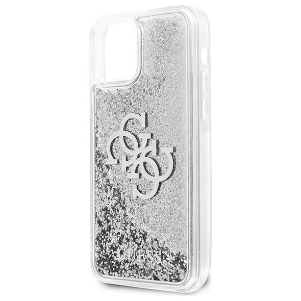 Original Case IPHONE 12 PRO MAX Guess Hardcase 4G Big Liquid Glitter (GUHCP12LLG4GSI) silver 3666339004736