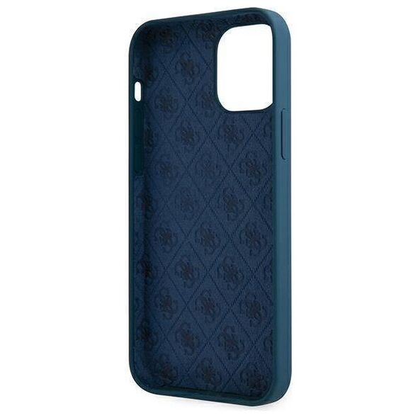 Original Case IPHONE 12 PRO MAX Guess Hardcase Metal Logo Script (GUHCP12LLSLMGBL) blue 3700740494622