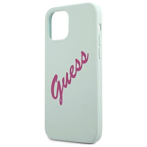 Original Case IPHONE 12 PRO MAX Guess Hardcase Silicone Vintage (GUHCP12LLSVSBF) light blue 3700740495230