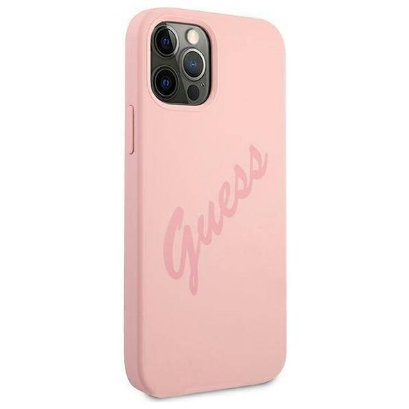 Original Case IPHONE 12 PRO MAX Guess Hardcase Script Vintage (GUHCP12LLSVSPI) pink 3700740495148