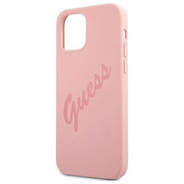 Original Case IPHONE 12 PRO MAX Guess Hardcase Script Vintage (GUHCP12LLSVSPI) pink 3700740495148