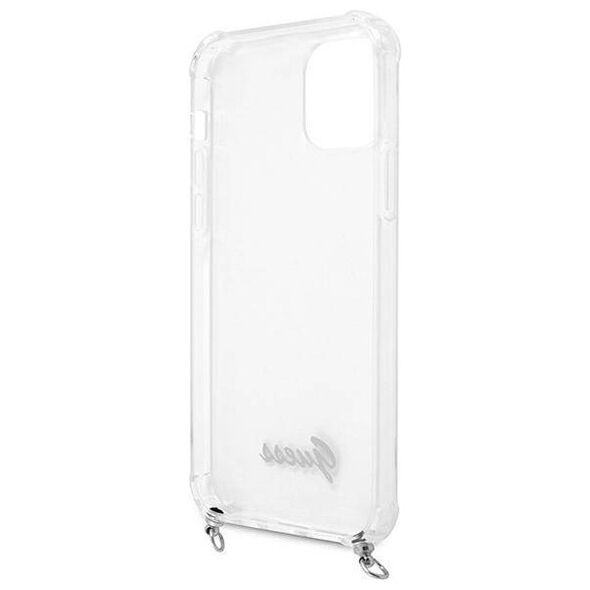 Original Case IPHONE 12 / 12 PRO Guess Hardcase 4G Silver Chain (GUHCP12MKC4GSSI) transparent 3666339003586