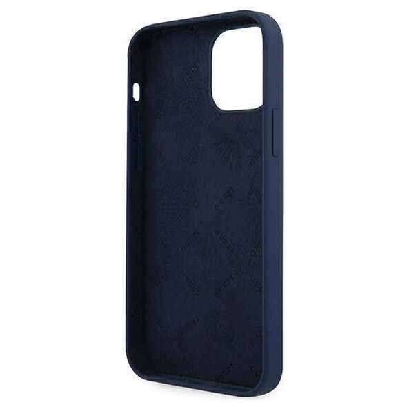 Original Case IPHONE 12 / 12 PRO Guess Hardcase Script Vintage (GUHCP12MLSVSBL) navy blue 3700740495162