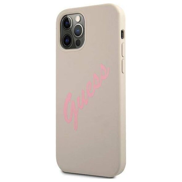 Original Case IPHONE 12 / 12 PRO Guess Hardcase Silicone Vintage (GUHCP12MLSVSGP) gray 3700740495254