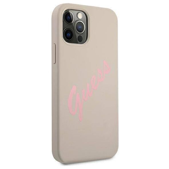 Original Case IPHONE 12 / 12 PRO Guess Hardcase Silicone Vintage (GUHCP12MLSVSGP) gray 3700740495254