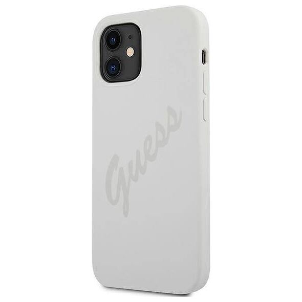 Original Case IPHONE 12 MINI Guess Hardcase Script Vintage (GUHCP12SLSVSCR) beige 3700740495094
