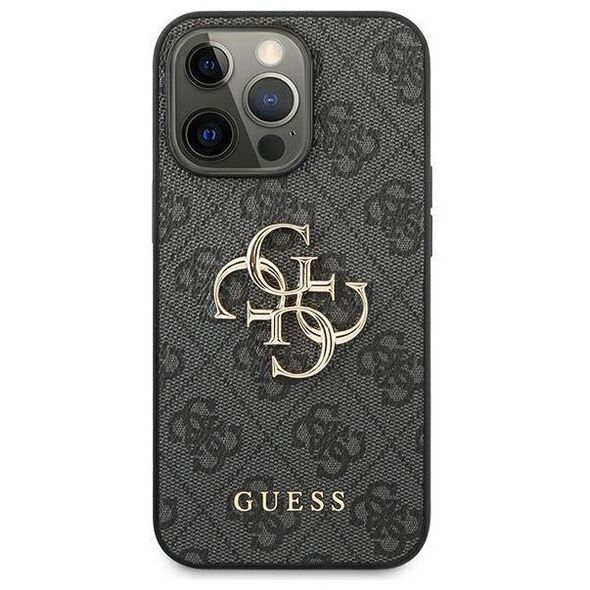 Original Case IPHONE 13 PRO Guess Hardcase 4G Big Metal Logo (GUHCP13L4GMGGR) gray 3666339024819