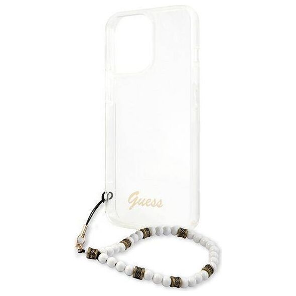 Original Case IPHONE 13 PRO Guess Hardcase White Pearl (GUHCP13LKPSWH) transparent 3666339025250