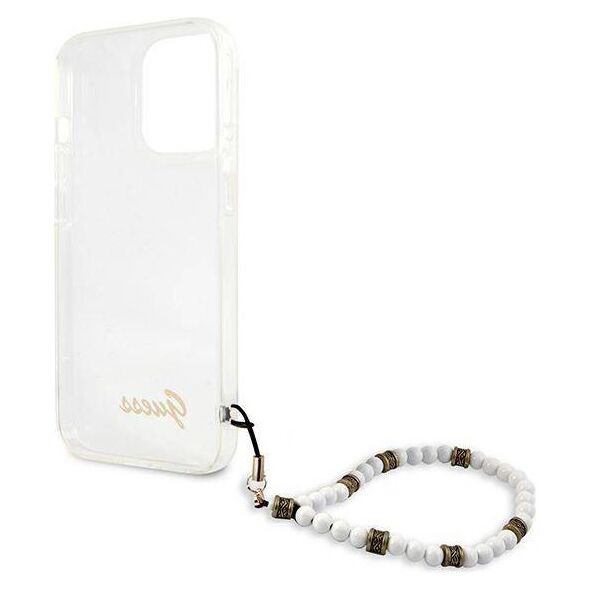 Original Case IPHONE 13 PRO Guess Hardcase White Pearl (GUHCP13LKPSWH) transparent 3666339025250