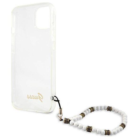 Original Case IPHONE 13 Guess Hardcase White Pearl (GUHCP13MKPSWH) transparent 3666339025243