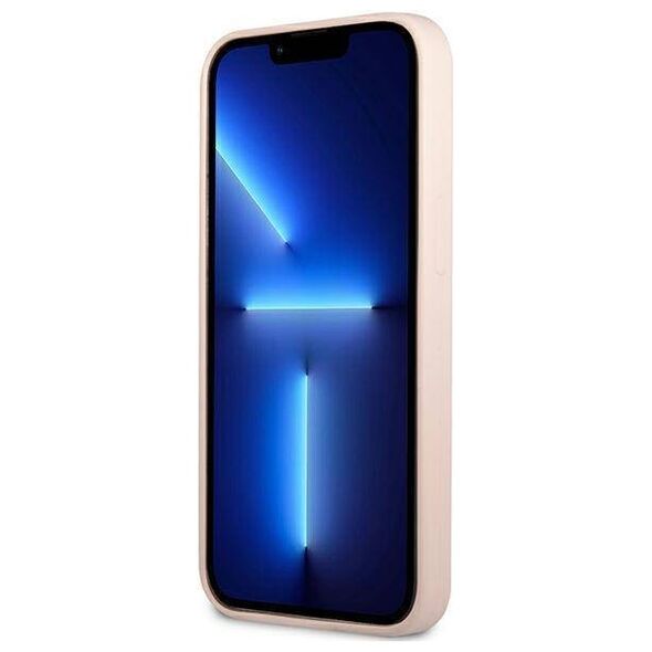 Case IPHONE 13 PRO MAX Guess Hardcase Silicone Triangle (GUHCP13XSLTGP) pink 3666339041021