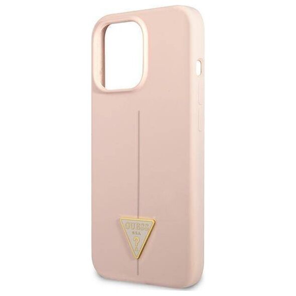 Case IPHONE 13 PRO MAX Guess Hardcase Silicone Triangle (GUHCP13XSLTGP) pink 3666339041021