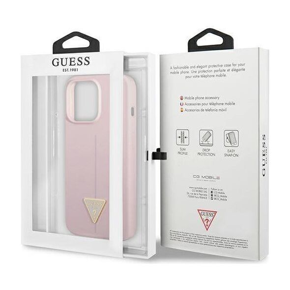 Case IPHONE 13 PRO MAX Guess Hardcase Silicone Triangle (GUHCP13XSLTGU) purple 3666339041069