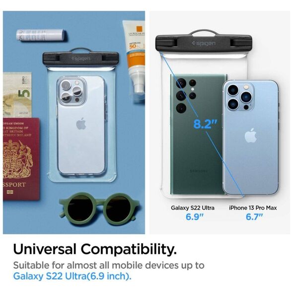 Case Spigen A601 Universal Waterproof Case Crystal Clear transparent 8809811860795