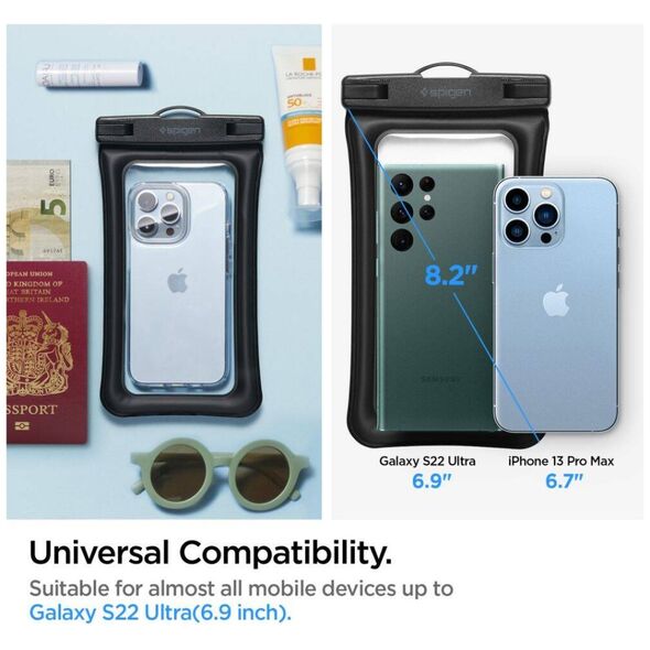 Case Spigen A610 Universal Waterproof Float black 8809811860825