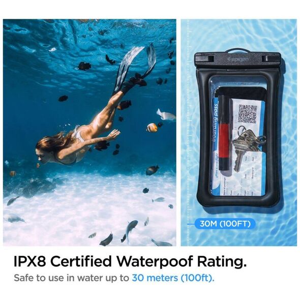 Case Spigen A610 Universal Waterproof Float black 8809811860825