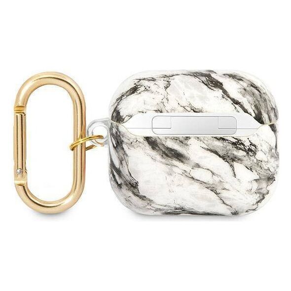 Case APPLE AIRPODS 3 Guess AirPods Marble Strap Collection (GUA3HCHMAG) gray 3666339047184