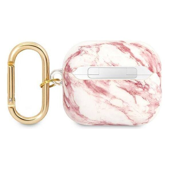 Case APPLE AIRPODS 3 Guess AirPods Marble Strap Collection (GUA3HCHMAP) pink 3666339047214