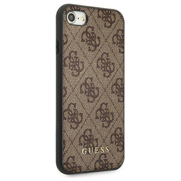 Original Case IPHONE SE 2022 / SE 2020 / 7 / 8 Guess Hard Case 4G Metal Gold Logo (GUHCI8G4GFBR) brown 3700740493953