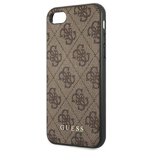 Original Case IPHONE SE 2022 / SE 2020 / 7 / 8 Guess Hard Case 4G Metal Gold Logo (GUHCI8G4GFBR) brown 3700740493953