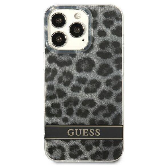 Case IPHONE 13 PRO Guess Hardcase Leopard (GUHCP13LHSLEOK) gray 3666339047467