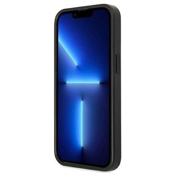 Case IPHONE 13 PRO Guess Hardcase Saffiano 4G Small Metal Logo (GUHCP13LPS4MK) black 3666339047948