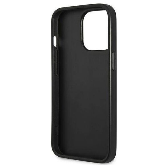Case IPHONE 13 PRO Guess Hardcase Saffiano 4G Small Metal Logo (GUHCP13LPS4MK) black 3666339047948