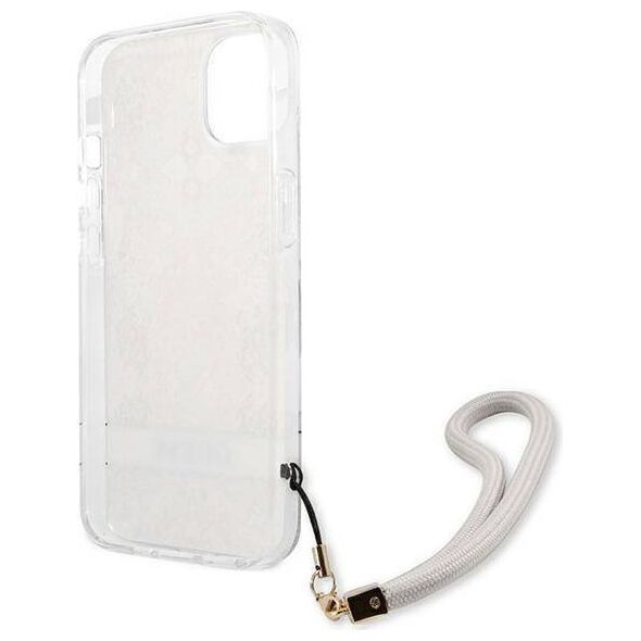 Case IPHONE 13 MINI Guess Hardcase Flower Strap (GUHCP13SHFLSD) gold 3666339040512