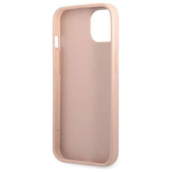 Original Case IPHONE 13 MINI Guess Hardcase Saffianotriangle Logo (GUHCP13SPSATLP) pink 3666339040390