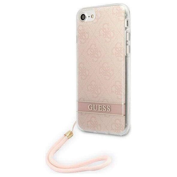 Case IPHONE SE 2022 / SE 2020 / 7 / 8 Guess Hardcase 4G Print Strap (GUOHCI8H4STP) pink 3666339055202