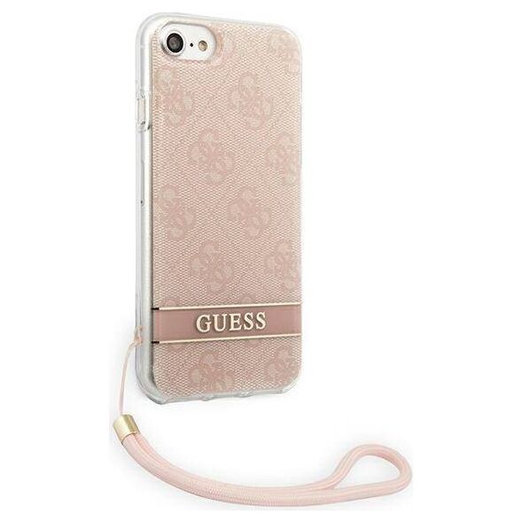 Case IPHONE SE 2022 / SE 2020 / 7 / 8 Guess Hardcase 4G Print Strap (GUOHCI8H4STP) pink 3666339055202