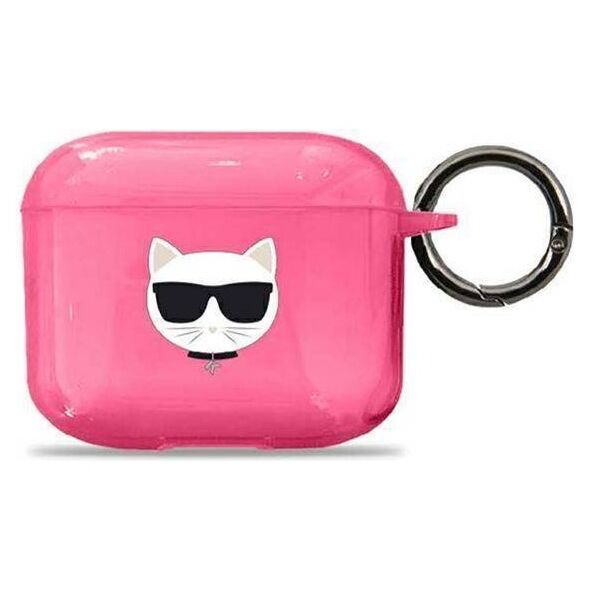 Original Case APPLE AIRPODS 3 Karl Lagerfeld Cover Choupette (KLA3UCHFP) pink 3666339009335