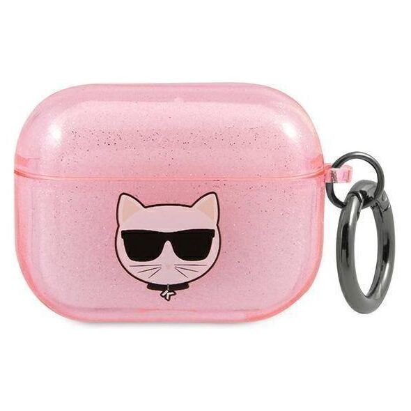 Original Case APPLE AIRPODS 3 Karl Lagerfeld Cover Glitter Choupette (KLA3UCHGP) pink 3666339009182