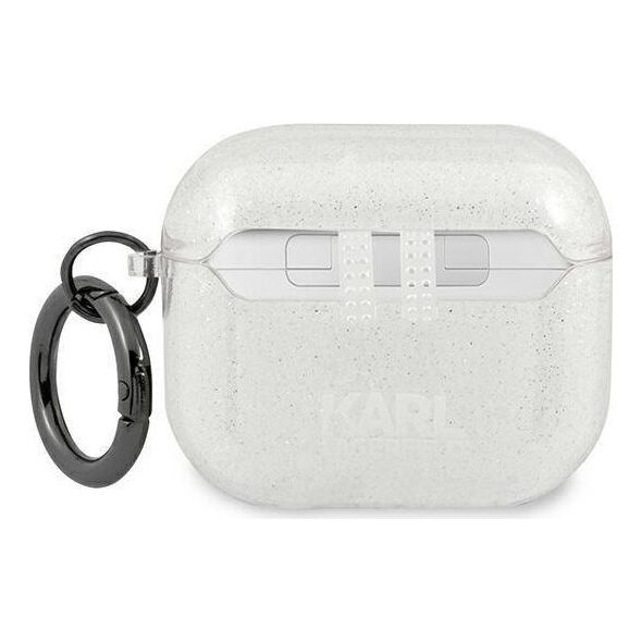 Original Case APPLE AIRPODS 3 Karl Lagerfeld Cover Glitter Choupette (KLA3UCHGS) silver 3666339009151