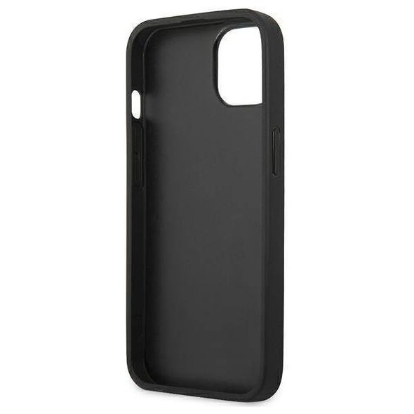 Original Case IPHONE 13 MINI Karl Lagerfeld Hardcase Leather Ikonik Karl`s Head Metal (KLHCP13SPKMB) blue 3666339028619