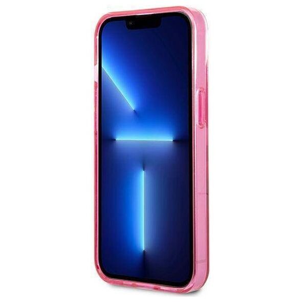 Original Case IPHONE 13 MINI Karl Lagerfeld Hardcase Gradient Ikonik Karl & Choupette (KLHCP13STGKCP) pink 3666339049201