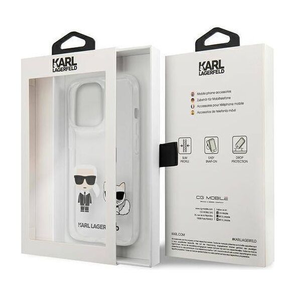 Original Case IPHONE 13 PRO MAX Karl Lagerfeld Hardcase Karl & Choupette (KLHCP13XCKTR) transparent 3666339027407