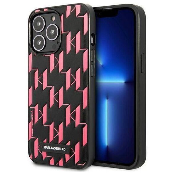 Original Case IPHONE 13 PRO MAX Karl Lagerfeld Hardcase Monogram Plaque (KLHCP13XMNMP1P) pink 3666339049195