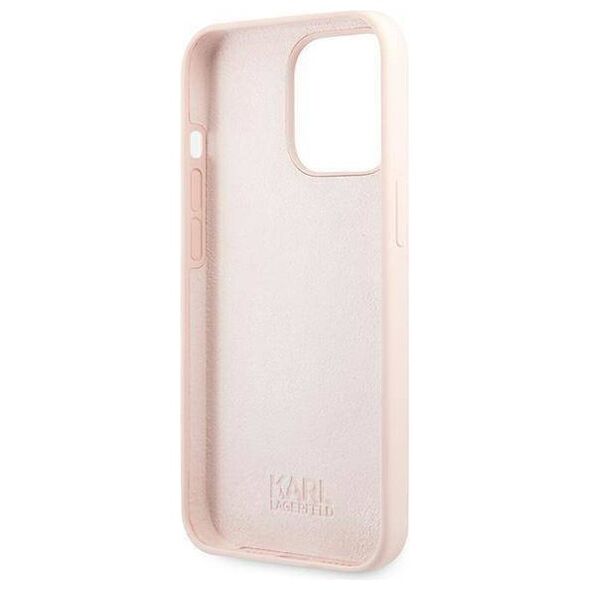 Original Case IPHONE 13 PRO MAX Karl Lagerfeld Hardcase Silicone Karl`s Head (KLHCP13XSLKHLP) light pink 3666339027766