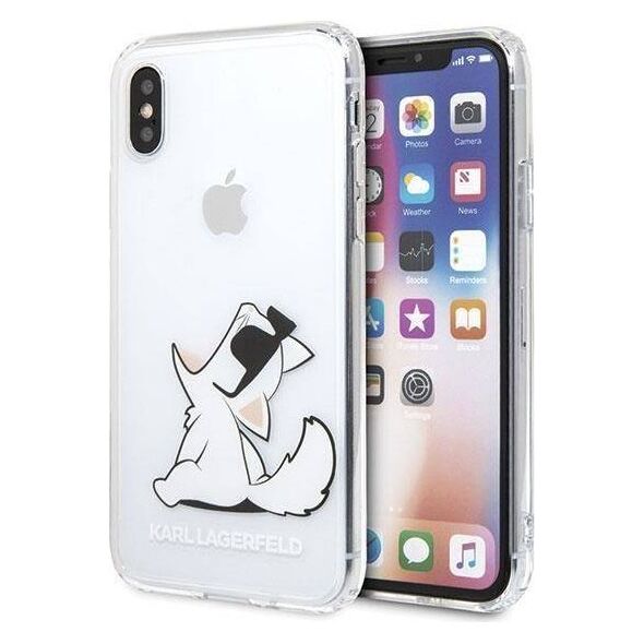 Original Case IPHONE X / XS Karl Lagerfeld Hardcase Choupette Fun (KLHCPXCFNRC) transparent 3700740435984