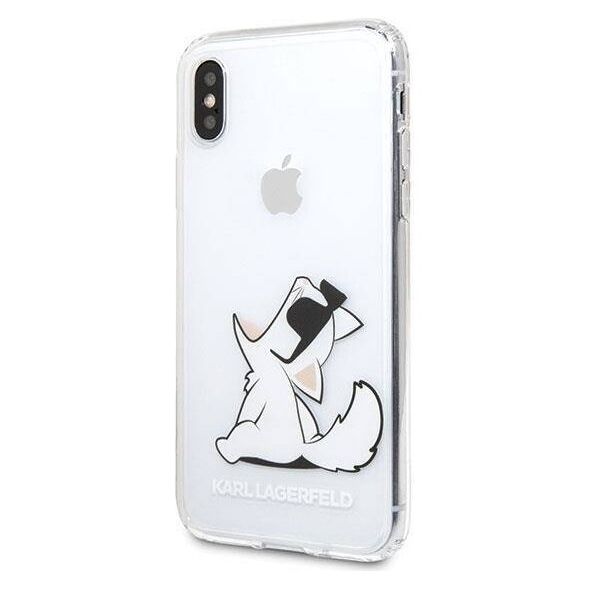 Original Case IPHONE X / XS Karl Lagerfeld Hardcase Choupette Fun (KLHCPXCFNRC) transparent 3700740435984