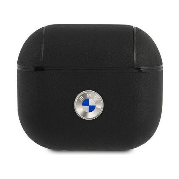 Original Case APPLE AIRPODS 3 BMW Cover Geniune Leather Silver Logo (BMA3SSLBK) black 3666339009427