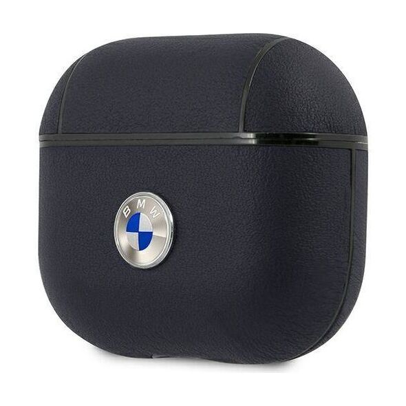 Original Case APPLE AIRPODS 3 BMW Cover Geniune Leather Silver Logo (BMA3SSLNA) navy blue 3666339009458