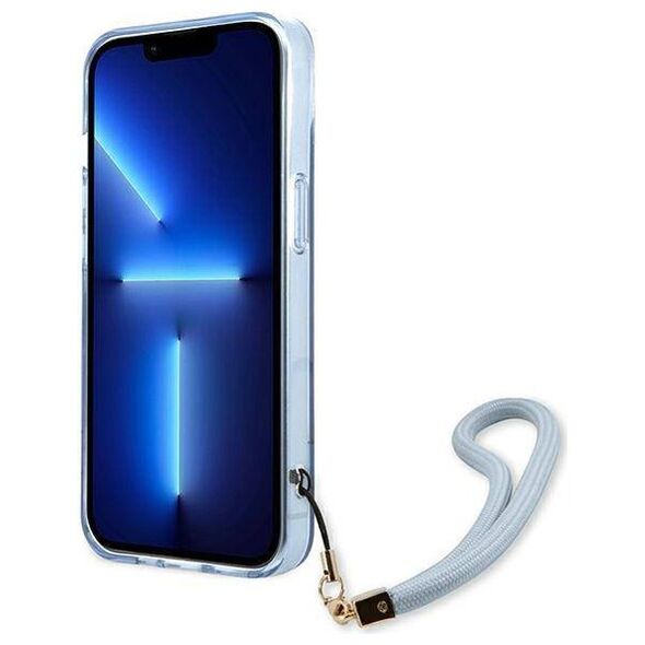 Case IPHONE 13 Guess Hardcase Translucent Stap (GUHCP13MHTSGSB) blue 3666339040680