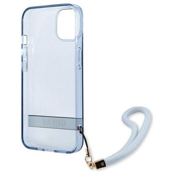 Case IPHONE 13 Guess Hardcase Translucent Stap (GUHCP13MHTSGSB) blue 3666339040680