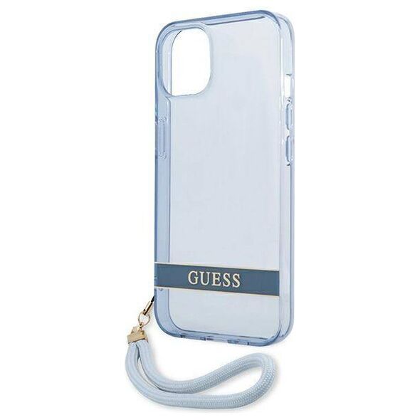 Case IPHONE 13 MINI Guess Hardcase Translucent Stap (GUHCP13SHTSGSB) blue 3666339040673